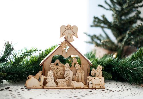 Wooden Nativity Set/Puzzle