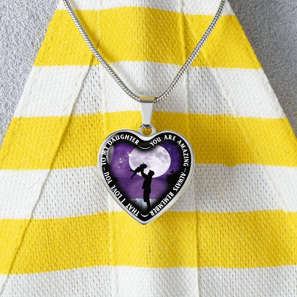 To My Daughter - You Are Amazing - Heart Necklace - PRICE INCLUDES FREE SHIPPING