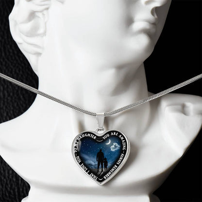 To My Daughter - You Are Amazing - Heart Necklace - PRICE INCLUDES FREE SHIPPING