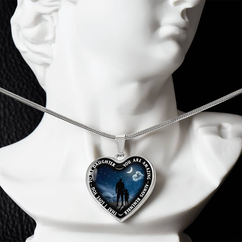 To My Daughter - You Are Amazing - Heart Necklace - PRICE INCLUDES FREE SHIPPING