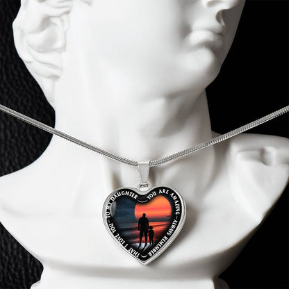 To My Daughter - You Are Amazing - Heart Necklace - PRICE INCLUDES FREE SHIPPING