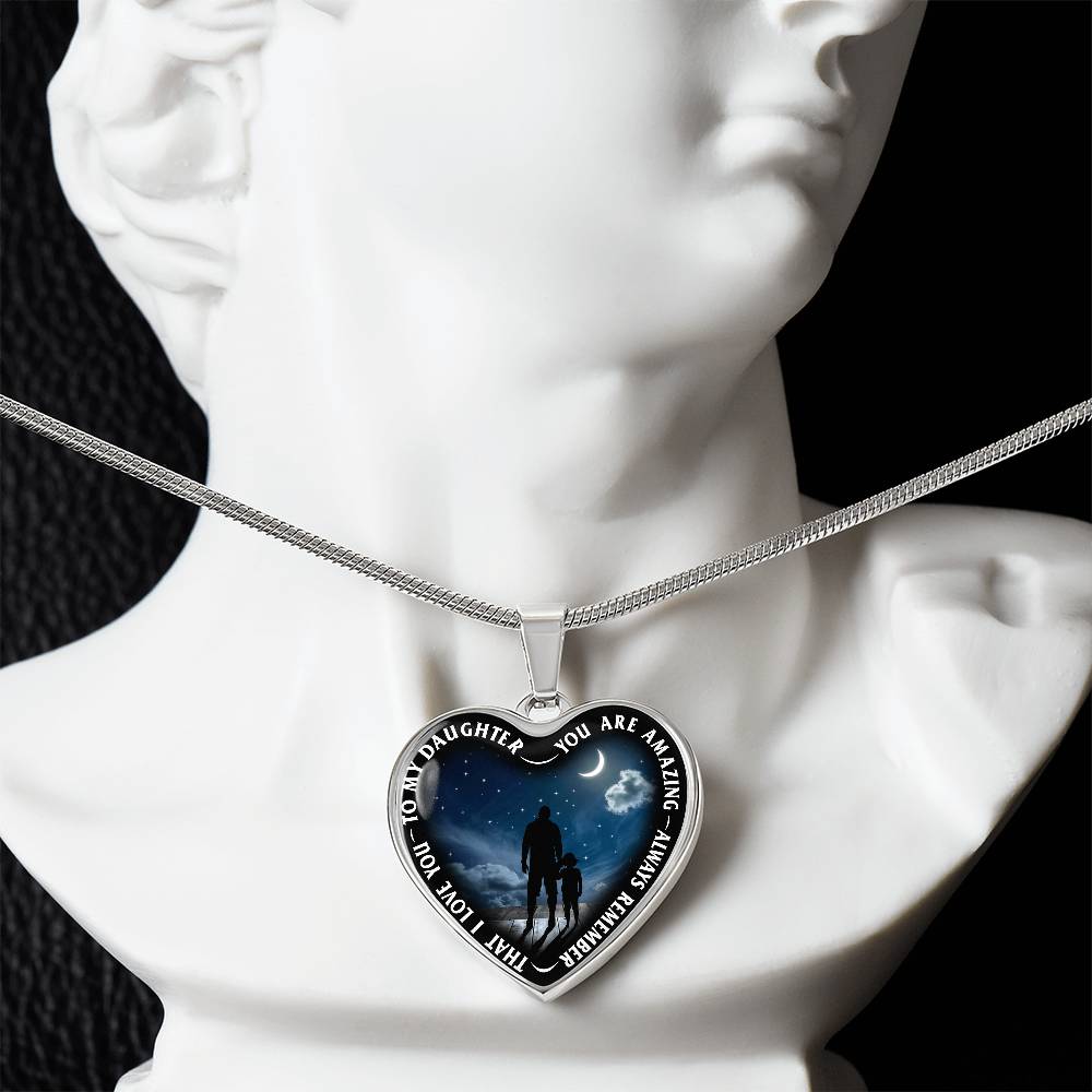 To My Daughter - You Are Amazing - Heart Necklace - PRICE INCLUDES FREE SHIPPING