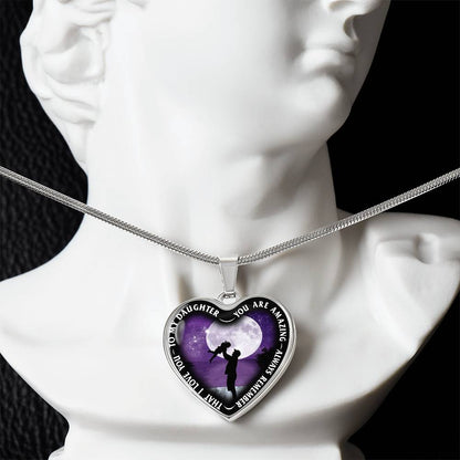 To My Daughter - You Are Amazing - Heart Necklace - PRICE INCLUDES FREE SHIPPING