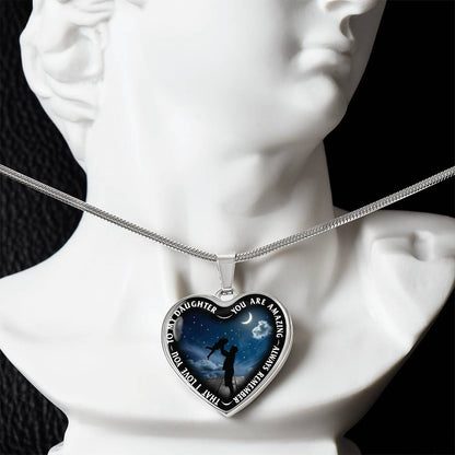 To My Daughter - You Are Amazing - Heart Necklace - PRICE INCLUDES FREE SHIPPING