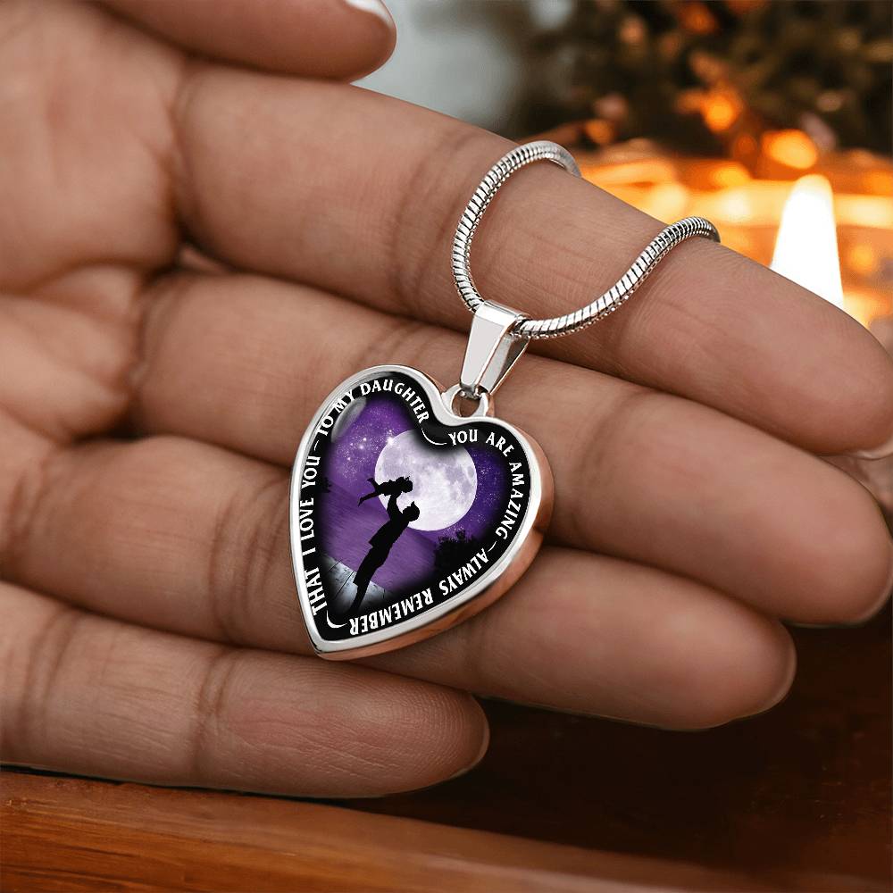 To My Daughter - You Are Amazing - Heart Necklace - PRICE INCLUDES FREE SHIPPING