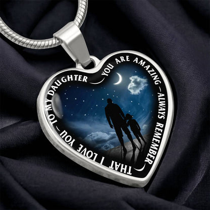 To My Daughter - You Are Amazing - Heart Necklace - PRICE INCLUDES FREE SHIPPING