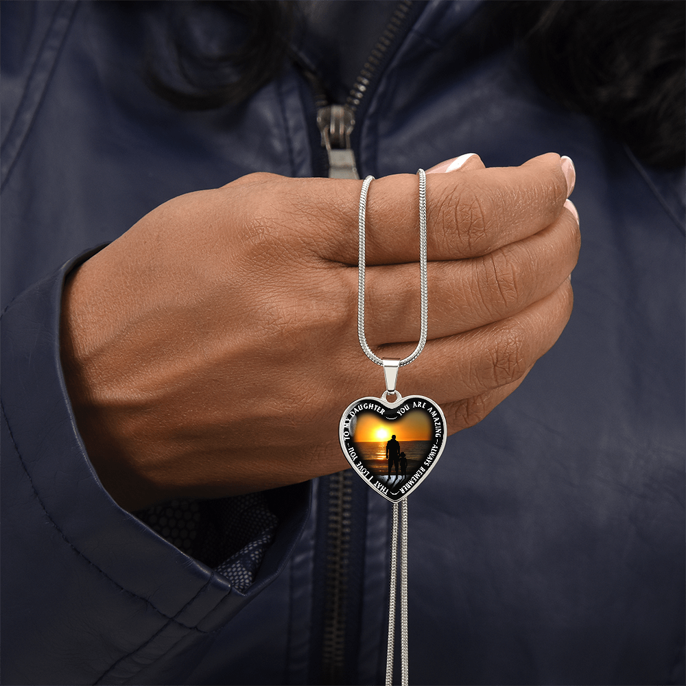 To My Daughter - You Are Amazing - Heart Necklace - PRICE INCLUDES FREE SHIPPING