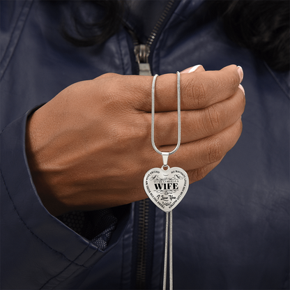 To My Gorgeous Wife - My Best Friend - Heart Necklace - PRICE INCLUDES FREE SHIPPING