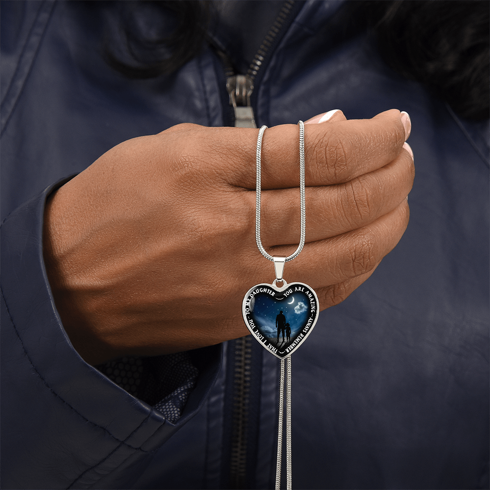 To My Daughter - You Are Amazing - Heart Necklace - PRICE INCLUDES FREE SHIPPING