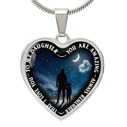To My Daughter - You Are Amazing - Heart Necklace - PRICE INCLUDES FREE SHIPPING