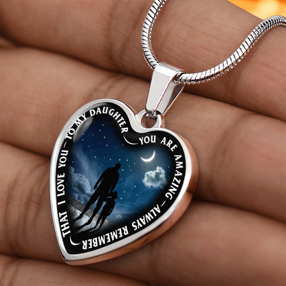 To My Daughter - You Are Amazing - Heart Necklace - PRICE INCLUDES FREE SHIPPING