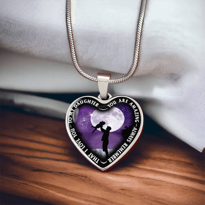 To My Daughter - You Are Amazing - Heart Necklace - PRICE INCLUDES FREE SHIPPING