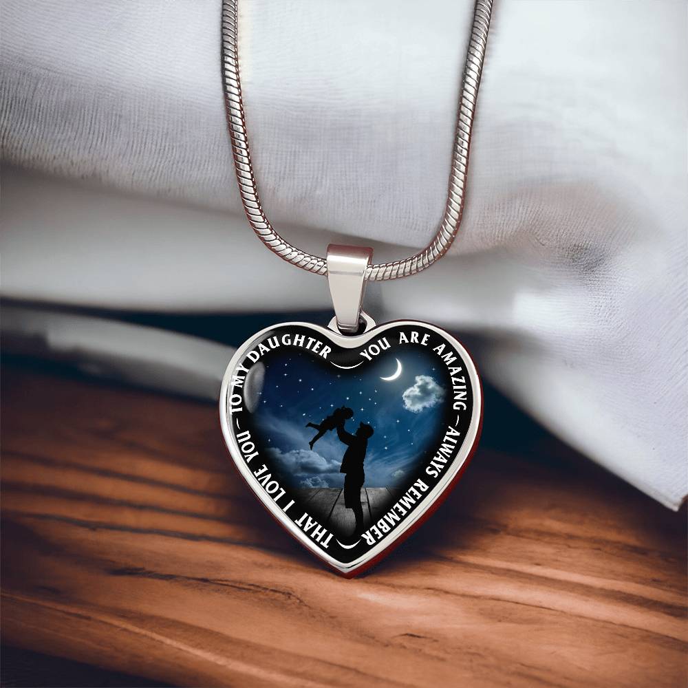 To My Daughter - You Are Amazing - Heart Necklace - PRICE INCLUDES FREE SHIPPING