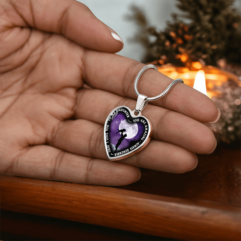To My Daughter - You Are Amazing - Heart Necklace - PRICE INCLUDES FREE SHIPPING