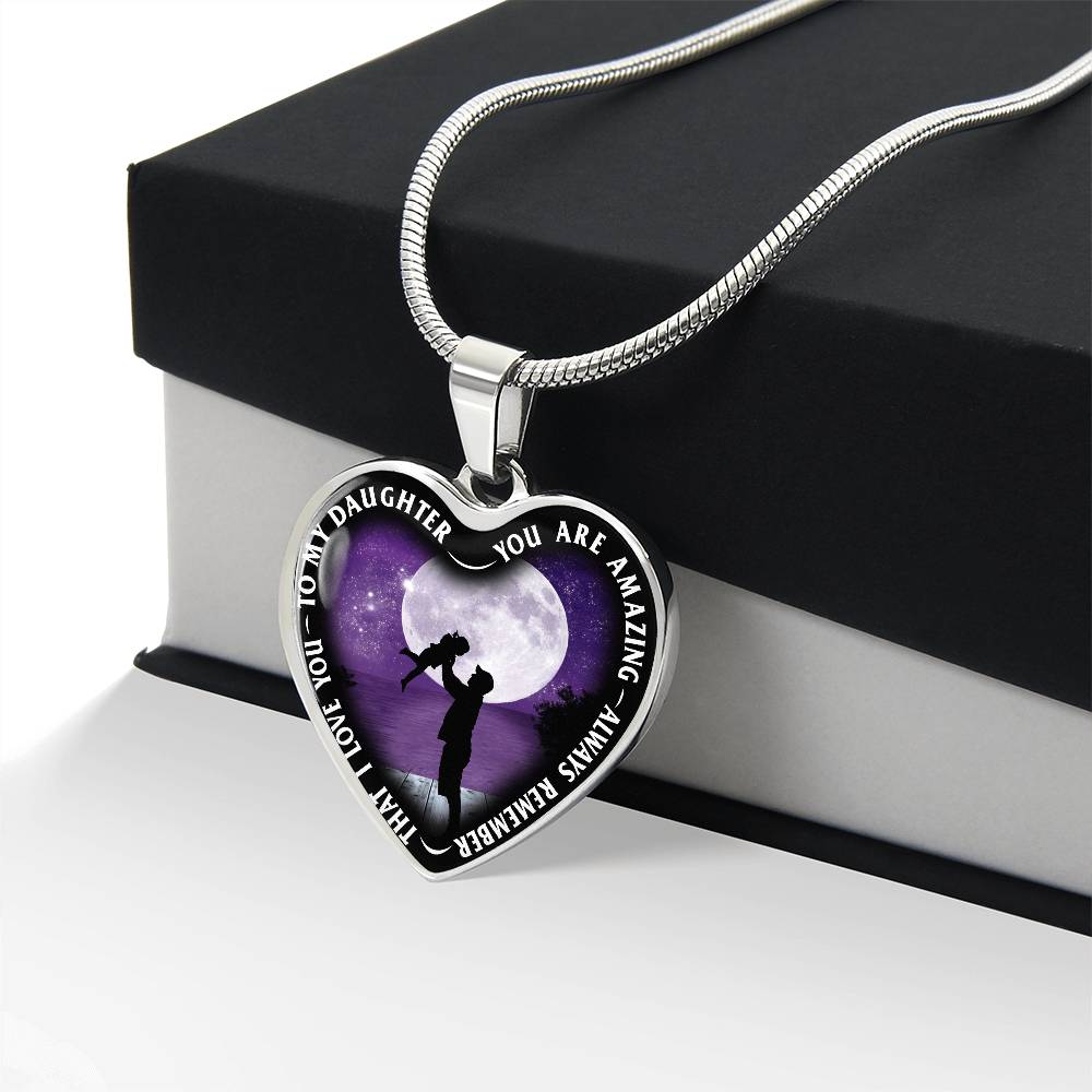 To My Daughter - You Are Amazing - Heart Necklace - PRICE INCLUDES FREE SHIPPING