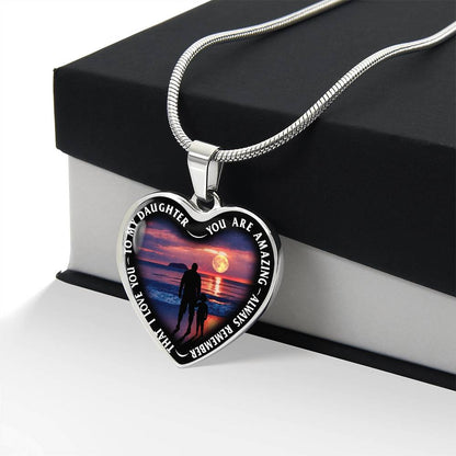 To My Daughter - You Are Amazing - Heart Necklace - PRICE INCLUDES FREE SHIPPING