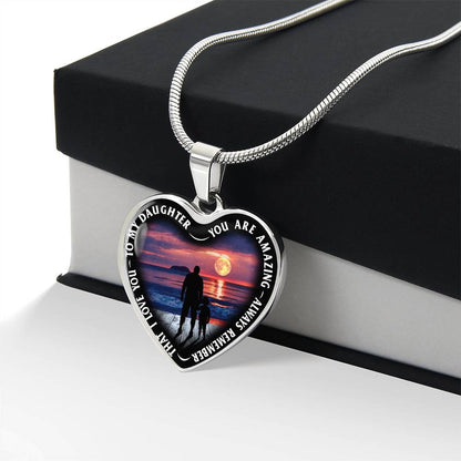 To My Daughter - You Are Amazing - Heart Necklace - PRICE INCLUDES FREE SHIPPING