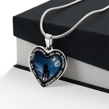 To My Daughter - You Are Amazing - Heart Necklace - PRICE INCLUDES FREE SHIPPING
