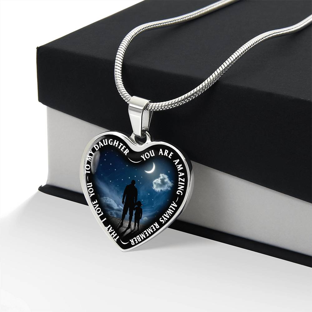 To My Daughter - You Are Amazing - Heart Necklace - PRICE INCLUDES FREE SHIPPING