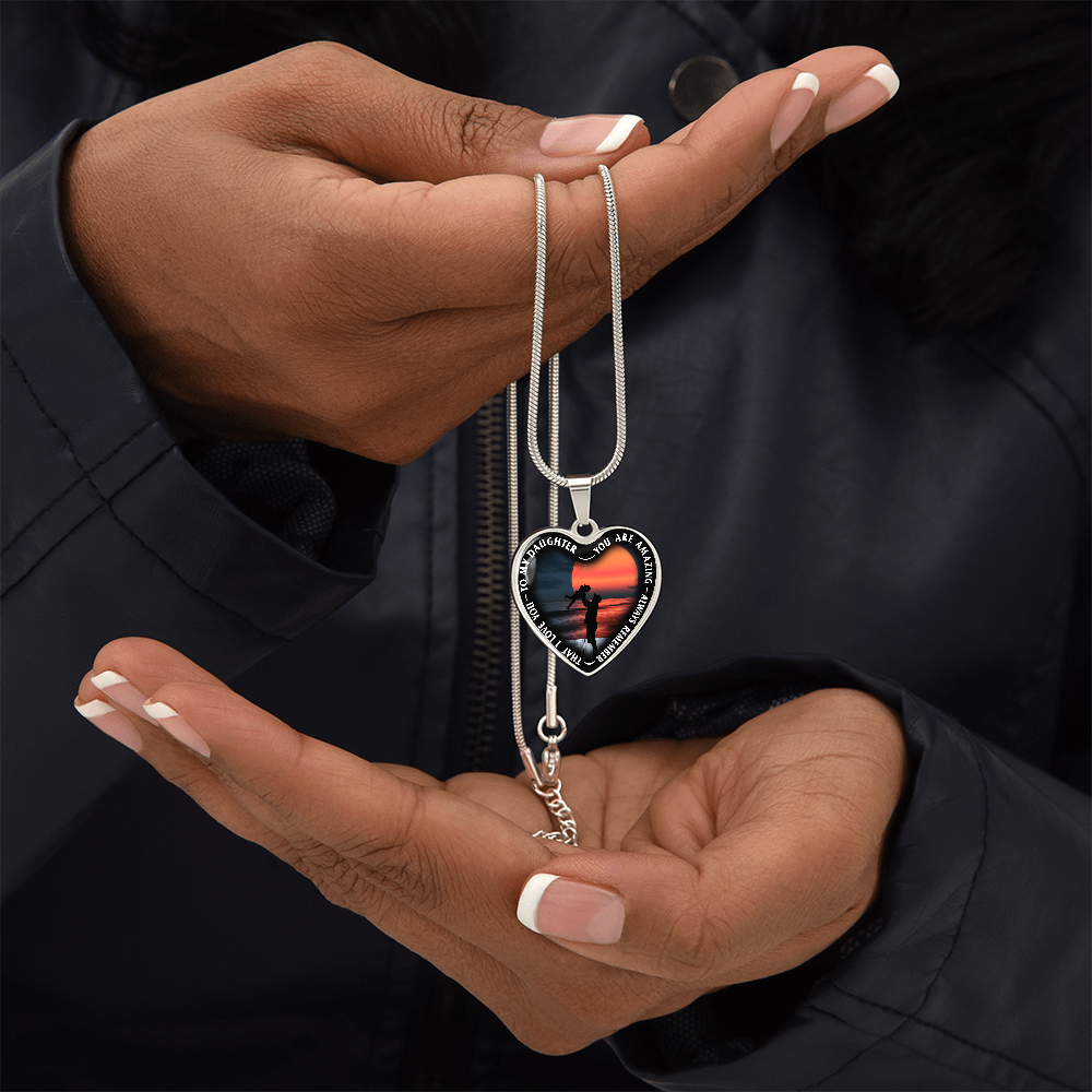 To My Daughter - You Are Amazing - Heart Necklace - PRICE INCLUDES FREE SHIPPING