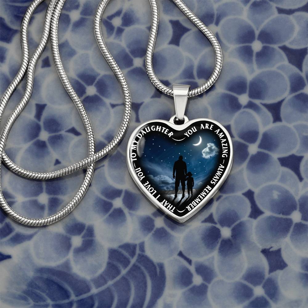 To My Daughter - You Are Amazing - Heart Necklace - PRICE INCLUDES FREE SHIPPING