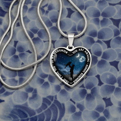 To My Daughter - You Are Amazing - Heart Necklace - PRICE INCLUDES FREE SHIPPING