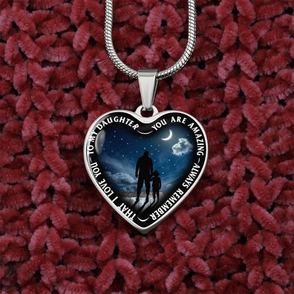 To My Daughter - You Are Amazing - Heart Necklace - PRICE INCLUDES FREE SHIPPING