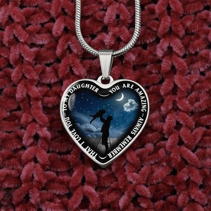 To My Daughter - You Are Amazing - Heart Necklace - PRICE INCLUDES FREE SHIPPING