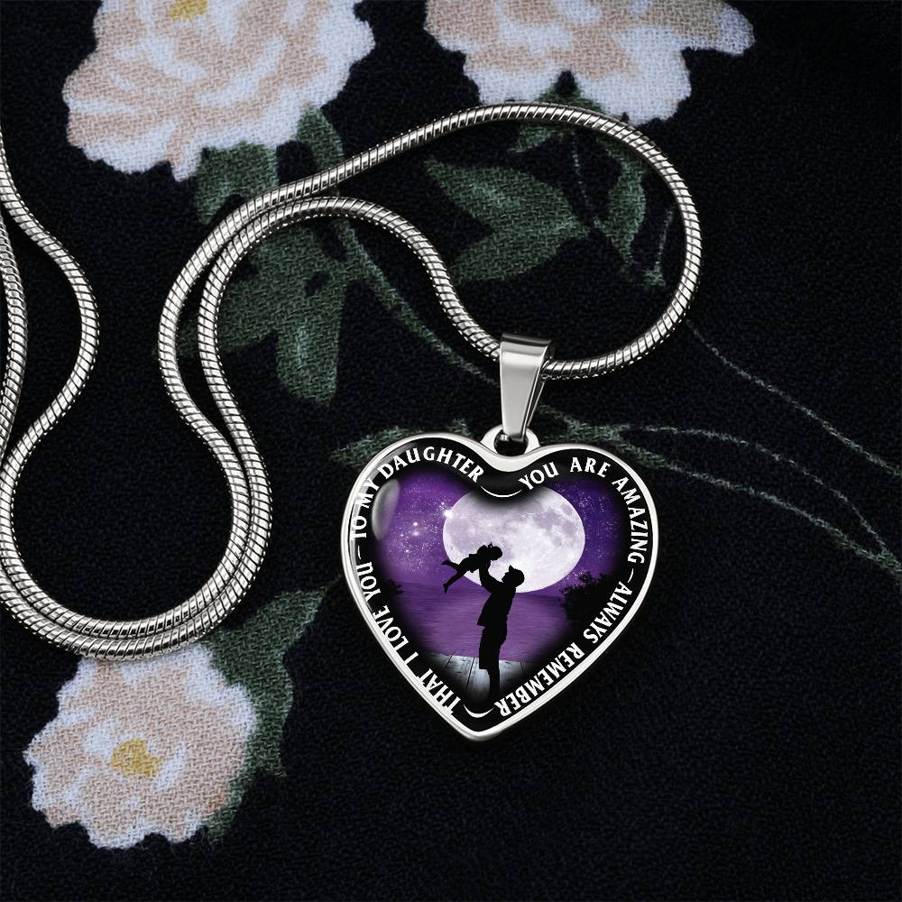 To My Daughter - You Are Amazing - Heart Necklace - PRICE INCLUDES FREE SHIPPING