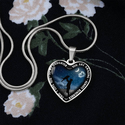 To My Daughter - You Are Amazing - Heart Necklace - PRICE INCLUDES FREE SHIPPING