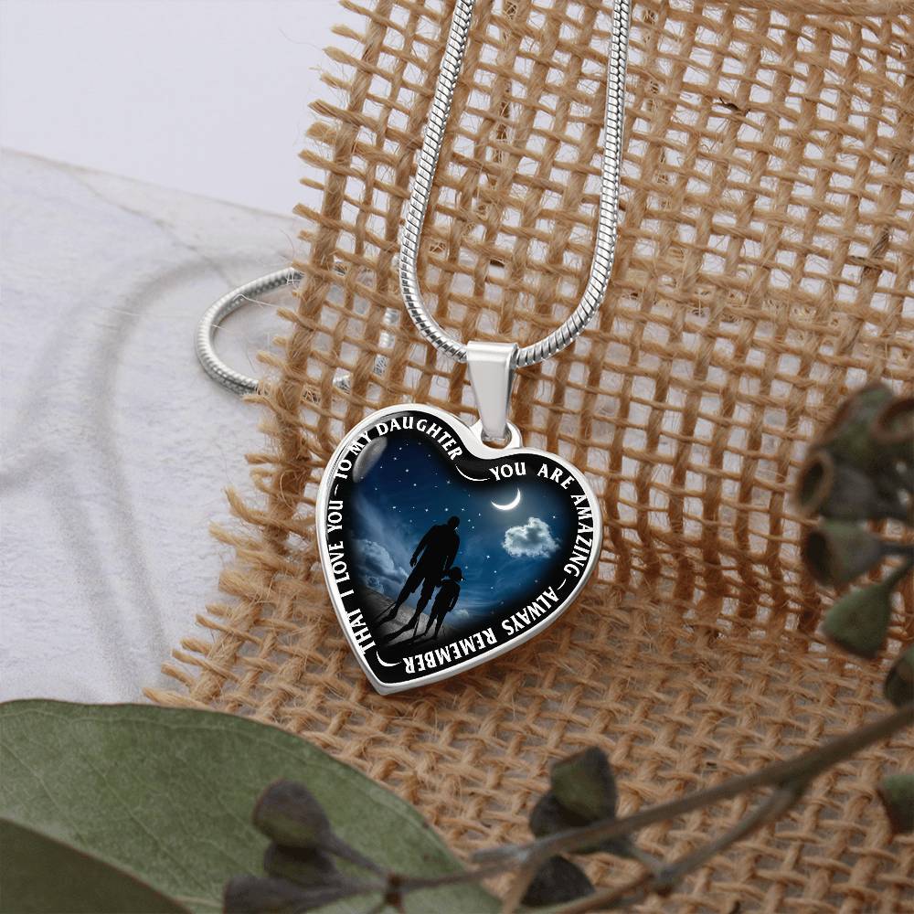 To My Daughter - You Are Amazing - Heart Necklace - PRICE INCLUDES FREE SHIPPING