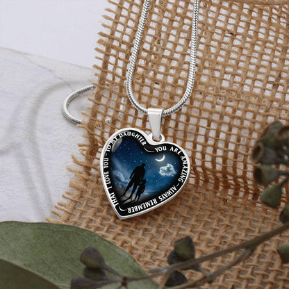 To My Daughter - You Are Amazing - Heart Necklace - PRICE INCLUDES FREE SHIPPING