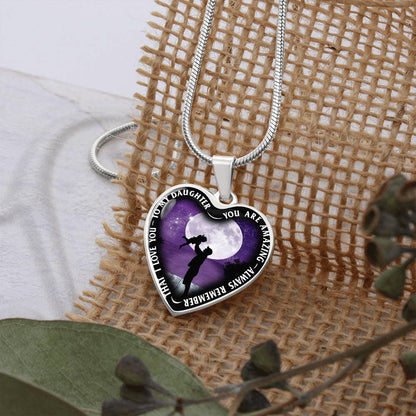 To My Daughter - You Are Amazing - Heart Necklace - PRICE INCLUDES FREE SHIPPING
