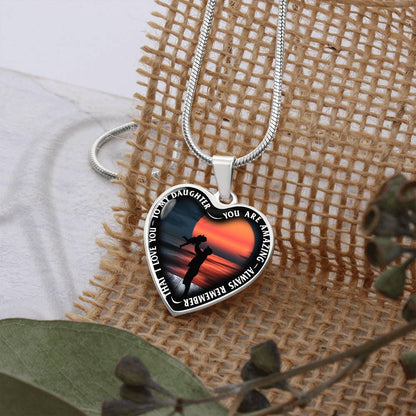 To My Daughter - You Are Amazing - Heart Necklace - PRICE INCLUDES FREE SHIPPING
