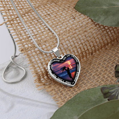 To My Daughter - You Are Amazing - Heart Necklace - PRICE INCLUDES FREE SHIPPING