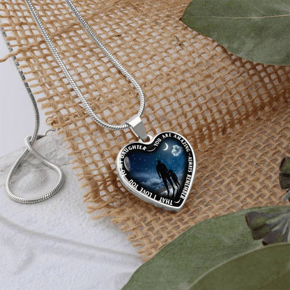 To My Daughter - You Are Amazing - Heart Necklace - PRICE INCLUDES FREE SHIPPING