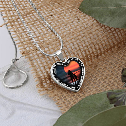 To My Daughter - You Are Amazing - Heart Necklace - PRICE INCLUDES FREE SHIPPING