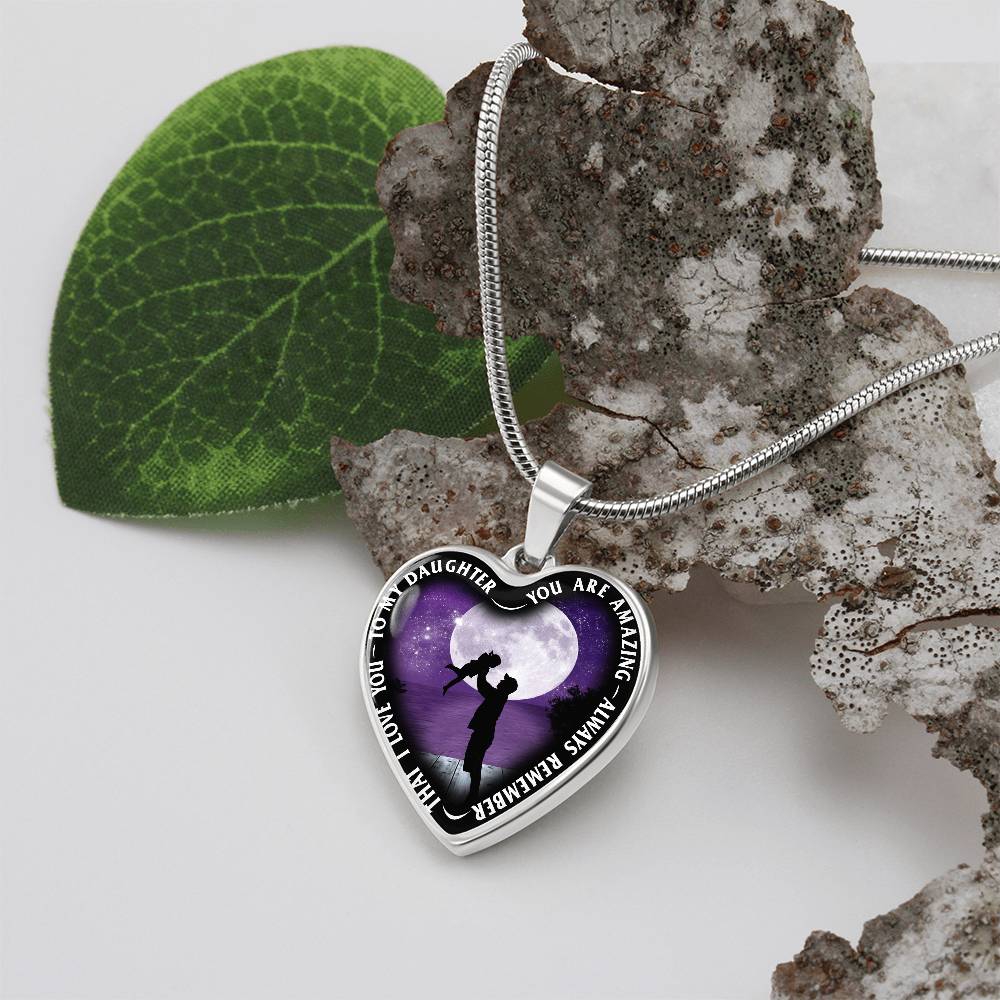 To My Daughter - You Are Amazing - Heart Necklace - PRICE INCLUDES FREE SHIPPING