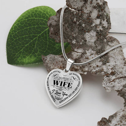 To My Gorgeous Wife - My Best Friend - Heart Necklace - PRICE INCLUDES FREE SHIPPING