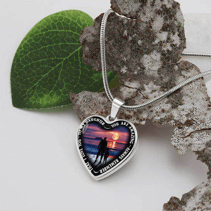 To My Daughter - You Are Amazing - Heart Necklace - PRICE INCLUDES FREE SHIPPING