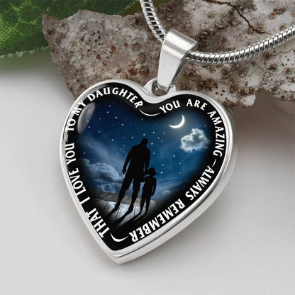 To My Daughter - You Are Amazing - Heart Necklace - PRICE INCLUDES FREE SHIPPING