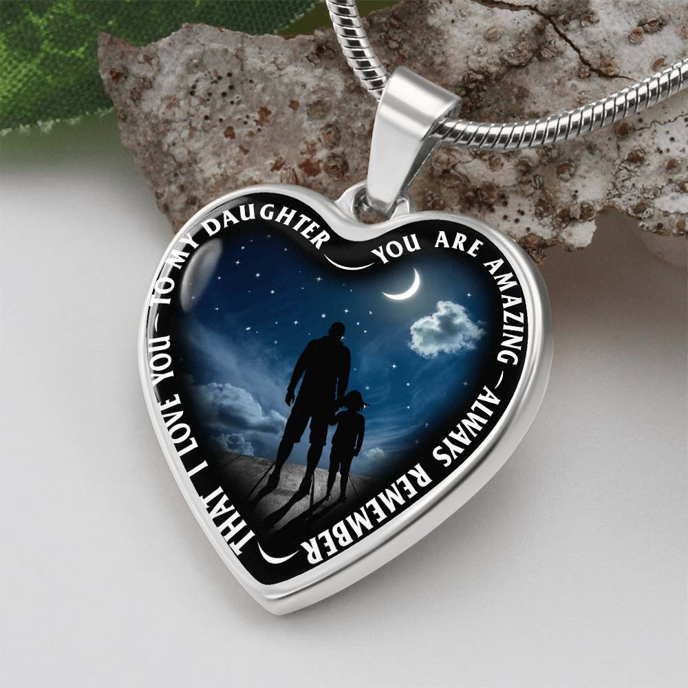 To My Daughter - You Are Amazing - Heart Necklace - PRICE INCLUDES FREE SHIPPING