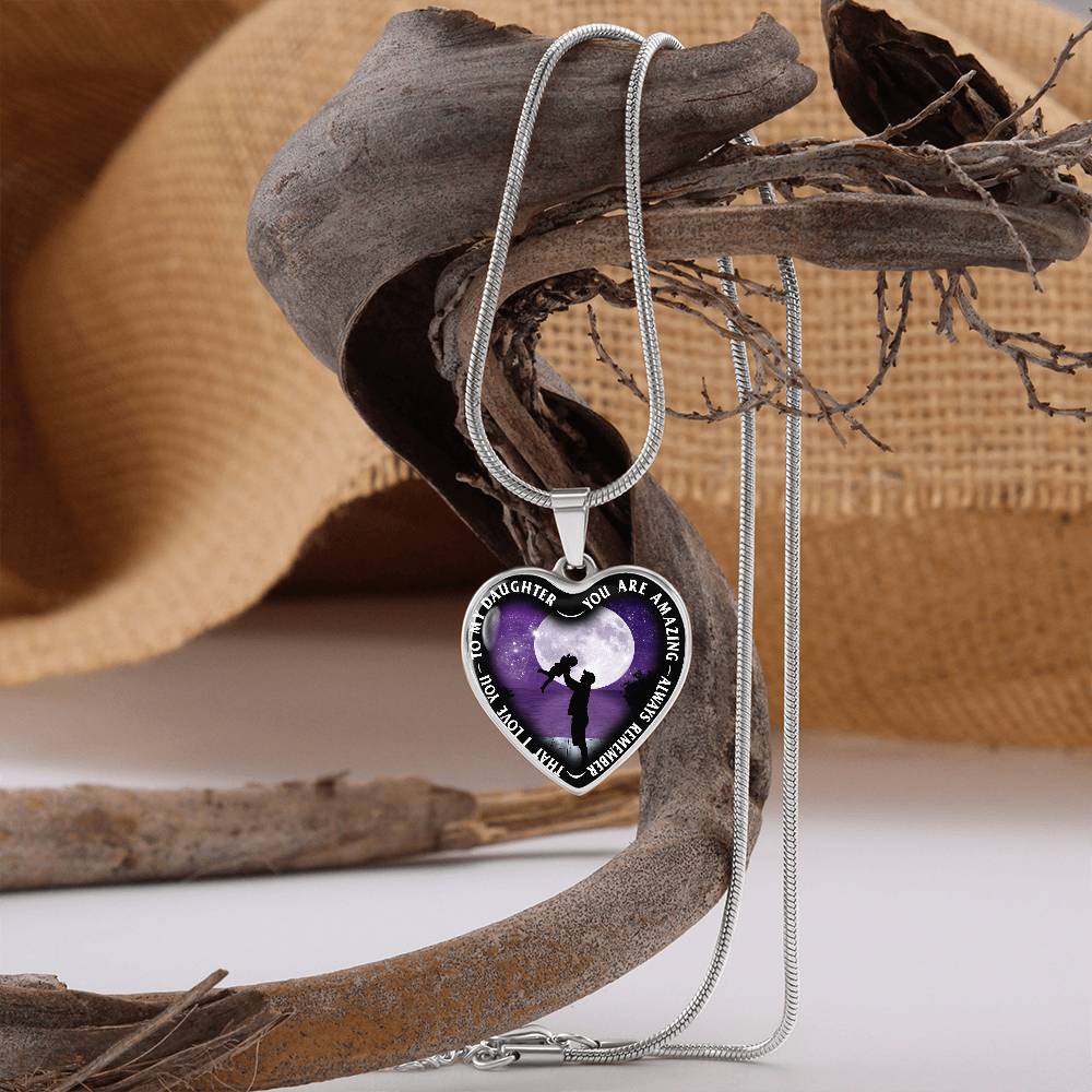 To My Daughter - You Are Amazing - Heart Necklace - PRICE INCLUDES FREE SHIPPING