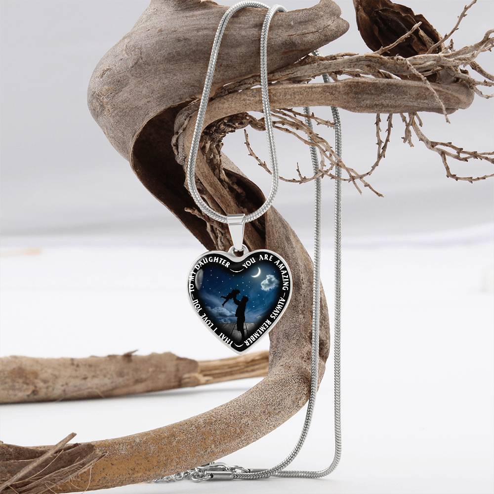 To My Daughter - You Are Amazing - Heart Necklace - PRICE INCLUDES FREE SHIPPING