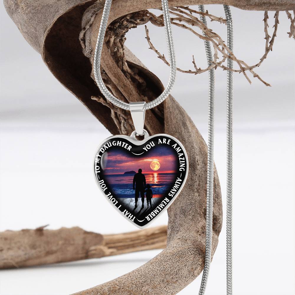 To My Daughter - You Are Amazing - Heart Necklace - PRICE INCLUDES FREE SHIPPING