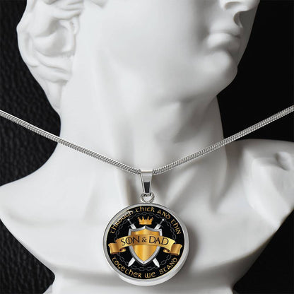 To My Son - Through Thick And Thin - Together We Stand - Circle Necklace