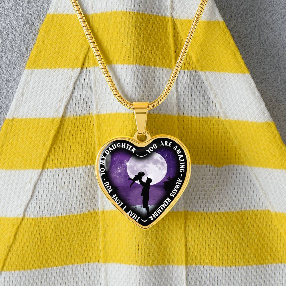 To My Daughter - You Are Amazing - Heart Necklace - PRICE INCLUDES FREE SHIPPING