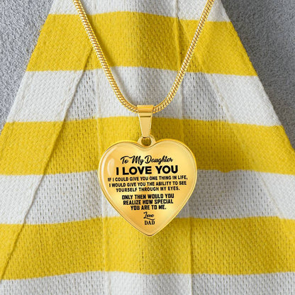 To My Daughter - I Love You - Heart Necklace - PRICE INCLUDES FREE SHIPPING