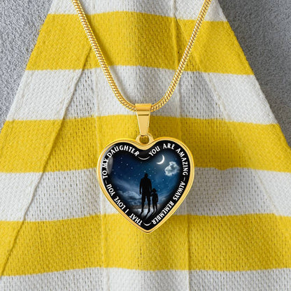 To My Daughter - You Are Amazing - Heart Necklace - PRICE INCLUDES FREE SHIPPING