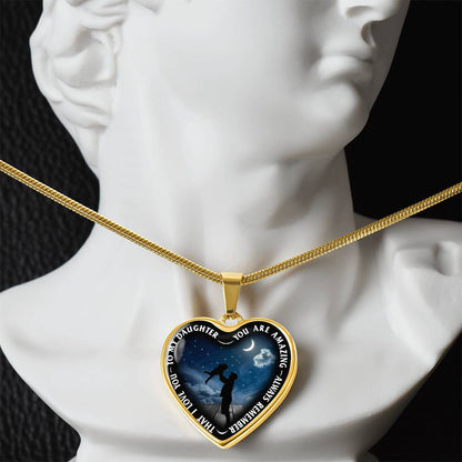 To My Daughter - You Are Amazing - Heart Necklace - PRICE INCLUDES FREE SHIPPING